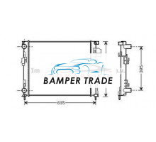 Радиатор RENAULT TRAFIC II 2.0 1.9D M T 01- на Opel Vivaro A (2001–2014)