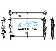 Радиатор OPEL ASTRA J CHEVROLET CRUZE 1.4-1.6 A T 09-