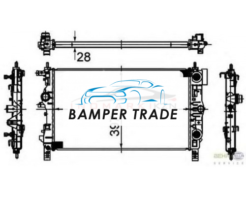 Заказать Радиатор OPEL ASTRA J CHEVROLET CRUZE 1.4-1.6 A T 09- в Казани