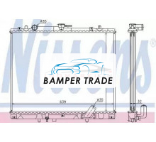 Радиатор двигателя NISSENS 62895A на Mitsubishi Pajero Sport I (1998–2004)