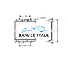 Радиатор PEUGEOT 206 1.1-1.6 98- на Peugeot 206 (1998–2012)