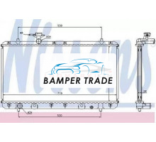 Радиатор двигателя NISSENS 64167A на Suzuki Liana I (2001–2006)