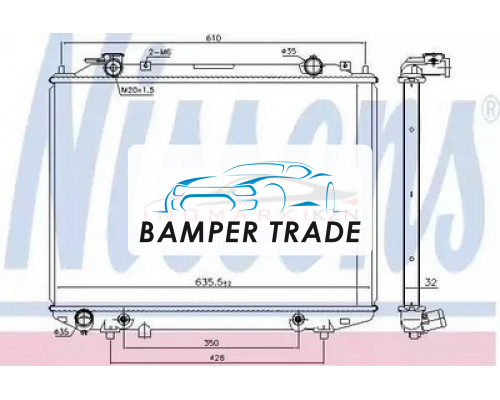 Купить Радиатор FORD RANGER MAZDA BT50 2.5D 3.0D A T 99-06 06- в Казани