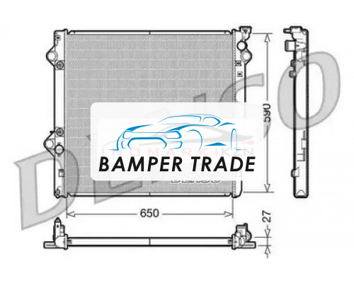 Купить Радиатор охлаждение двигателя DENSO DRM50047 на Toyota Land Cruiser Prado 120 Series (2002–2007) в Казани