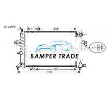 Радиатор OPEL ASTRA 1.7TD 98- на OPEL ZAFIRA A