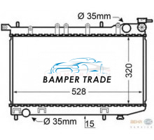 Радиатор NISSAN ALMERA 1.4 1.6 95-00 на Nissan Almera I (N15) (1995–2000)