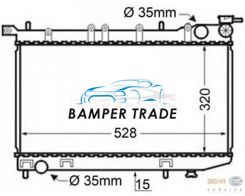 Заказать Радиатор NISSAN ALMERA 1.4 1.6 95-00 на Nissan Almera I (N15) (1995–2000) в Казани