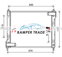 Радиатор NISSAN JUKE 1.6T M T 10-
