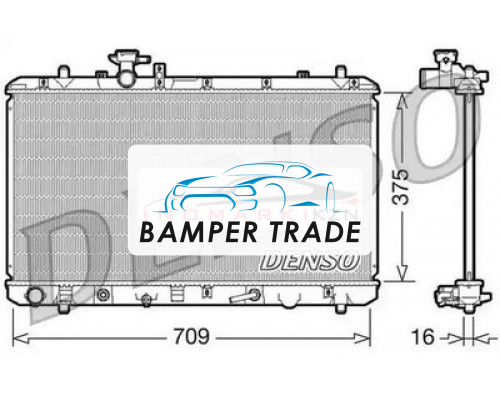 Купить Радиатор охлаждение двигателя DENSO DRM47024 на Suzuki SX4 I (Classic) (2006–2009) в Казани