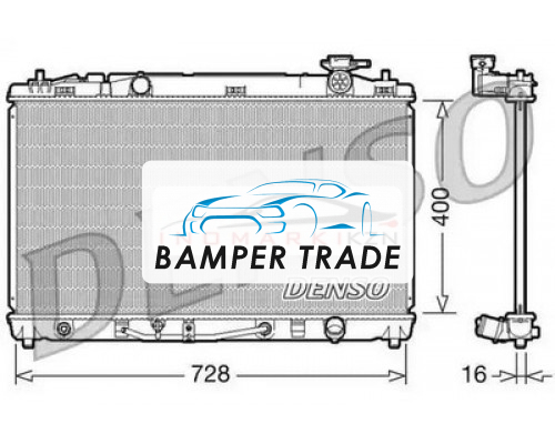 Заказать Радиатор охлаждение двигателя DENSO DRM50042 на Toyota Camry VI (XV40) (2006–2009) в Казани