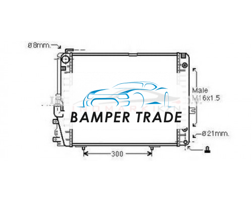 Купить Радиатор MB W124 2.6 3.2 85-94 в Казани