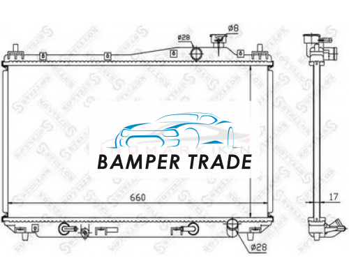 Купить Радиатор охлаждение двигателя STELLOX 1025172SX на Honda Civic VII (2000–2003) в Казани