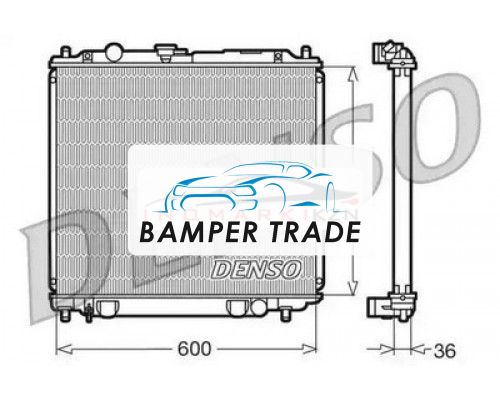Купить Радиатор Mitsubishi Pajero II (1991–1997) DENSO DRM45014 в Казани