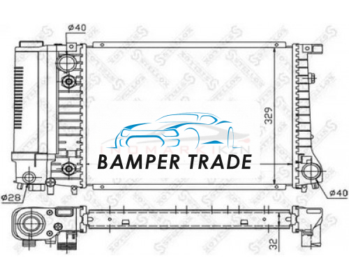 Заказать Радиатор охлаждение двигателя STELLOX 1025565SX на BMW 5er III (E34) (1988–1996) в Казани