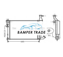 Радиатор CITROEN BERLINGO 1.4-1.8 96-99