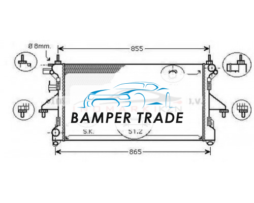 Купить Радиатор CITROEN JUMPER PEUGEOT BOXER 2.2HDi без конд. 06- в Казани