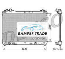 Радиатор охлаждение двигателя DENSO DRM47017 на Suzuki Grand Vitara III (2005–2008)