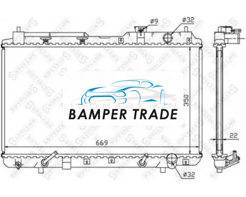 Заказать Радиатор охлаждение двигателя STELLOX 1025050SX на Honda CR-V I (1995–1999) в Казани