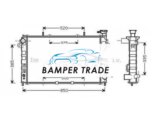 Заказать Радиатор DODGE CARAVAN 3.3 3.8 00- на CHRYSLER VOYAGER RG/RS в Казани