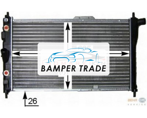 Купить Радиатор DAEWOO ESPERO 1.5-2.0 95-99 на Daewoo Espero (1990–1999) в Казани