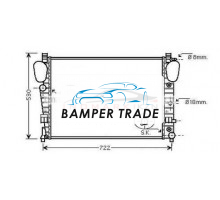 Радиатор MB W220 5.5-6.5 3.2D 4.0D 99-06