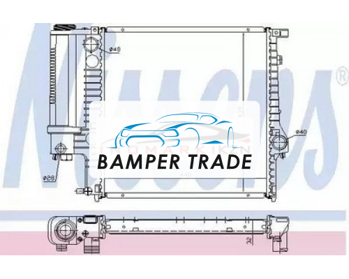 Заказать Радиатор двигателя NISSENS 60623A на BMW 3er III (E36) (1990–2000) в Казани