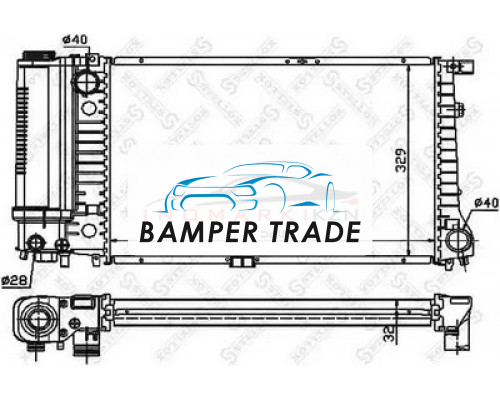 Купить Радиатор охлаждение двигателя STELLOX 1025207SX на BMW 5er III (E34) (1988–1996) в Казани