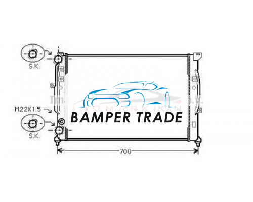 Купить Радиатор AUDI A4 1.6-2.3 1.9TD M T 97-05 в Казани