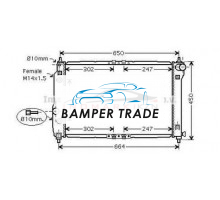 Радиатор CHEVROLET AVEO 1.2 1.4 A T 05-