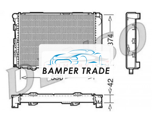 Заказать Радиатор охлаждение двигателя DENSO DRM17025 на Mercedes-Benz E-klasse AMG I (W124) (1994–1996) в Казани