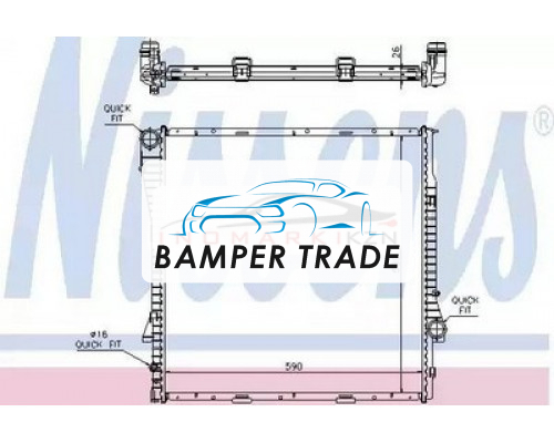Заказать Радиатор двигателя NISSENS 60788A на BMW X5 I (E53) (1999–2003) в Казани