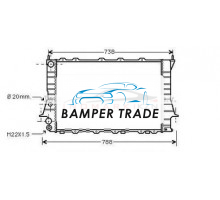 Радиатор AUDI A100 A6 1.8-2.3 2.4 2.5D 91-98