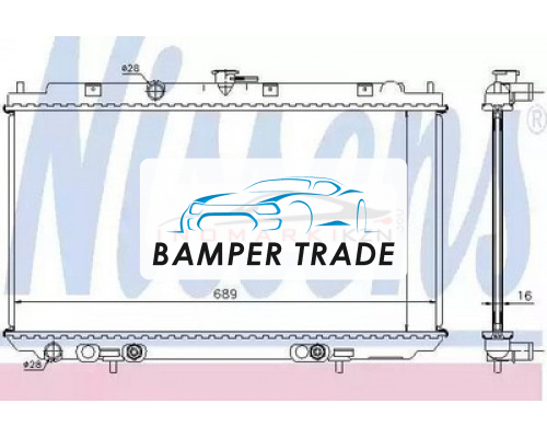 Заказать Радиатор двигателя NISSENS 67345A в Казани