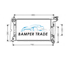 Радиатор TOYOTA COROLLA 1.4 1.6 02- на TOYOTA COROLLA E120