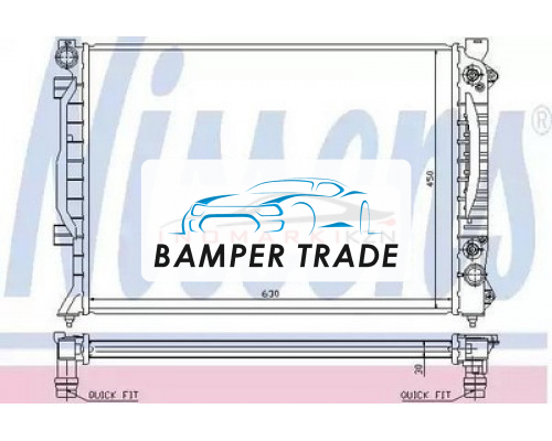 Купить Радиатор двигателя NISSENS 60423A на Audi A6 II (C5) (1997–2001) в Казани