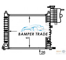 Радиатор MB VITO 2.0-2.8 2.0D 2.2D 96-05 на Mercedes-Benz Vito I (W638) (1996–2003)