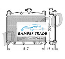 Радиатор двигателя DENSO DRM44019 на Mazda 2 II (DE) (2007–2010)