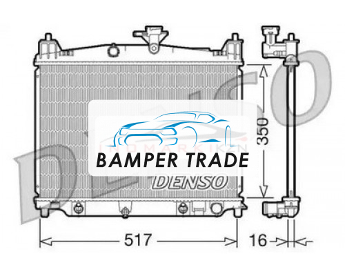 Заказать Радиатор двигателя DENSO DRM44019 на Mazda 2 II (DE) (2007–2010) в Казани