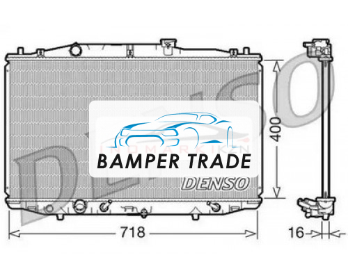 Заказать Радиатор охлаждение двигателя DENSO DRM40024 на Honda Accord VII (2002–2006) в Казани