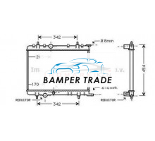 Радиатор PEUGEOT 206 1.1-1.6 02- 307 1.4-2.0 01-