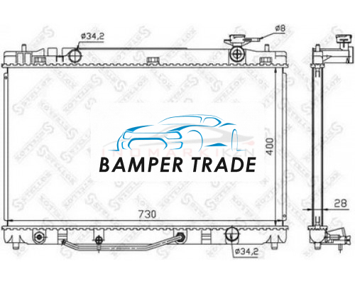 Заказать Радиатор охлаждение двигателя STELLOX 1026332SX на Toyota Camry VI (XV40) (2006–2009) в Казани