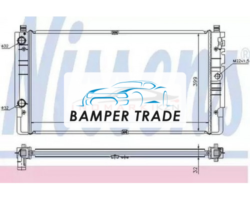 Заказать Радиатор двигателя NISSENS 65238A на Volkswagen Transporter T4 (1990–2003) в Казани