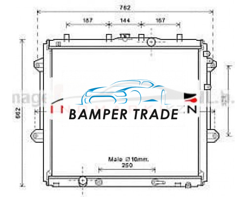 Купить Радиатор TOYOTA LAND CRUISER 150 4.0 09- в Казани