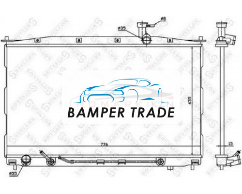 Купить Радиатор охлаждение двигателя STELLOX 1026612SX на Hyundai Santa Fe II (2005–2010) в Казани