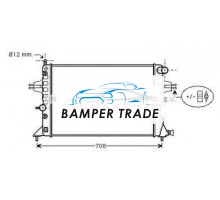 Радиатор OPEL ASTRA G 1.4-2.2 A T 98-06 на OPEL ZAFIRA A