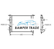 Радиатор RENAULT LOGAN MEGANE 1.4 1.6 04-