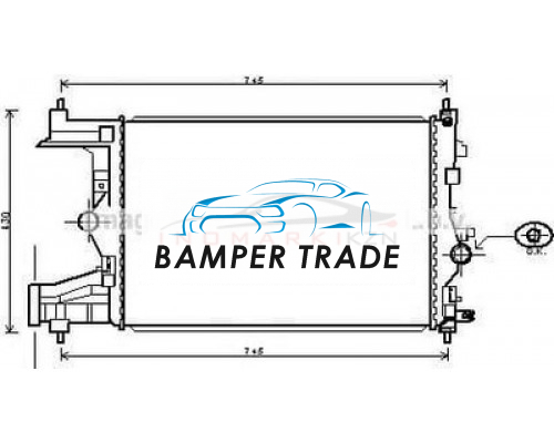 Купить Радиатор CHEVROLET CRUZE OPEL ASTRA ZAFIRA 1.4-1.8 M T 09- в Казани