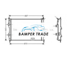 Радиатор NISSAN QASHQAI 2.0 A T 07-