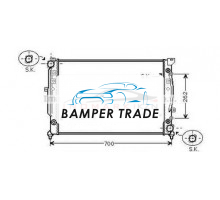 Радиатор AUDI A4 A6 2.4-2.8 2.5TD A T 97-06