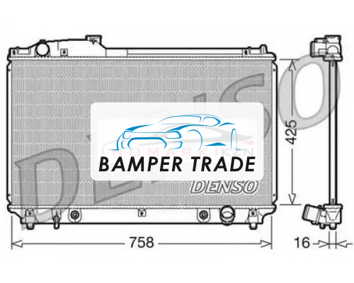 Заказать Радиатор охлаждение двигателя DENSO DRM51003 на Lexus LS III (2000–2003) в Казани